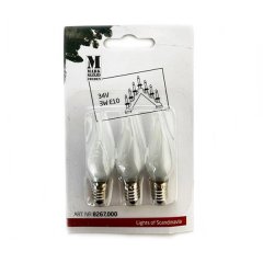 Blister x3 zapasowe żarówki matowe 34V 3W E10 TOPPLAMPA 8267,000 Markslojd