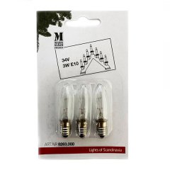 Blister x3 zapasowe żarówki 34V 3W E10 TOPPLAMPA 8263,000 Markslojd