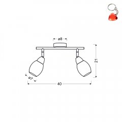 Lampa reflektor spot LED 2x6W RICO 92-67579 Candellux