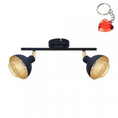 Lampa reflektor spot SAVIO SPL-27357-2-BK-GD Italux