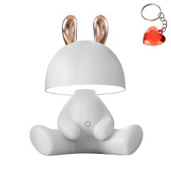 Lampa stołowa dziecięca LED 3W KRÓLICZEK KDR-6301-WH Zuma Line