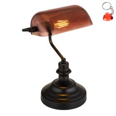 Lampa biurkowa bankierka ANTIQUE 2491C Globo