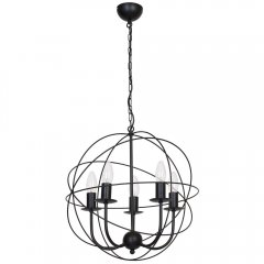 Żyrandol duży czarny GLOBE 5135 Luminex