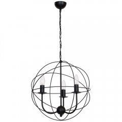 Żyrandol mały czarny GLOBE 5134 Luminex