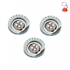 Zestaw trzech opraw wpuszczanych oczek z paskiem LED SS-23 CH / TR + WH 99-54777 Candellux