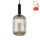 Lampa wisząca Antiola PND-5588-1L-BK+AMB Italux