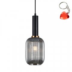 Lampa wisząca Antiola PND-5588-1M-BK + SG Italux