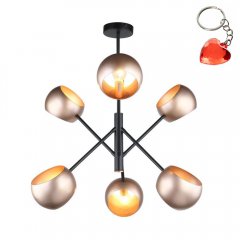 Lampa wisząca Cavazza MDM-3690 / 6 BK + GD Italux