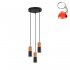 Lampa wisząca ELIT BLACK/WOOD 6310 TK Lighting