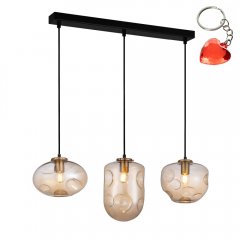 Lampa wisząca HATELLA PND-112038-3-BRO + AMB Italux