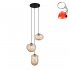 Lampa wisząca HATELLA PND-112038-3A-BRO+AMB Italux