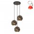 Lampa wisząca PALERMO PND-2424-3S-GR+GD Italux