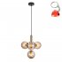 Lampa wisząca RAVENA PND-2324-4B BRO+AMB Italux