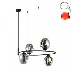 Lampa wisząca Roxane MDM-4046-4 BK + SG Italux