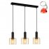 Lampa wisząca SANTIA PND-65342-3-BK+AMB Italux