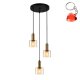 Lampa wisząca SANTIA PND-65342-3A-BRO+AMB Italux