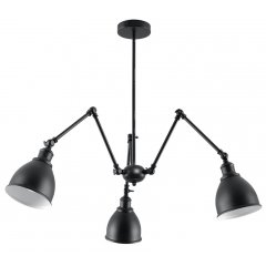 Lampa wisząca STARK KLOSZ 3 czarny SL.0614 Sollux