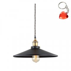 Lampa wisząca Verda MDM-3458 / 1L BK + GD Italux