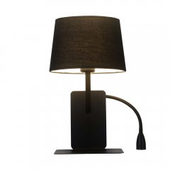 Kinkiet hotelowy z wysięgnikiem i półką DAKOTA LP-2121 / 1W R BK Light Prestige