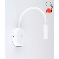 Kinkiet na wysięgniku z włącznikiem i gniazdem USB LAGOS WHITE 10202 TK Lighting