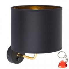 Kinkiet z włącznikiem VEGA BLACK / GOLD 4663 TK Lighting