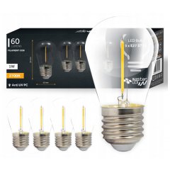 Zestaw x5szt. żarówek LED E27 1W Filament Vita ST14 2700K 1322 VIP Electro