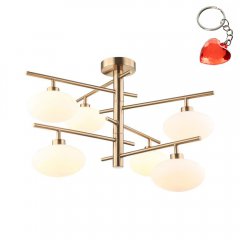 Lampa sufitowa Fiorenzo MXM3661-6 BRO + W Italux